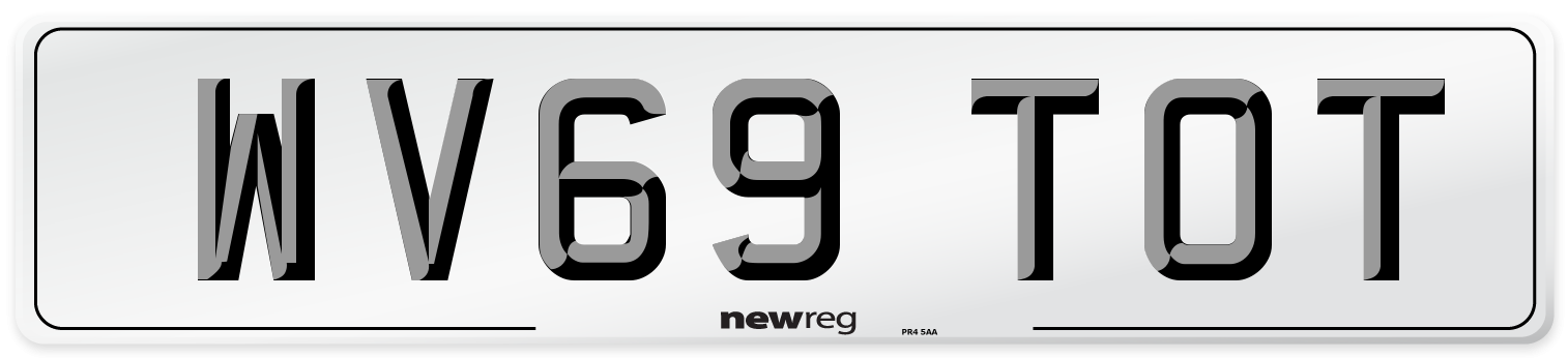 WV69 TOT Number Plate from New Reg